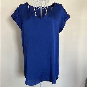 Size M | EXPRESS Brilliant Blue Blouse / Top — Vivid Royal Blue, Sleek Style